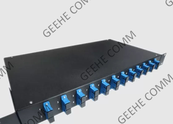 Пульт временных соединительных кабелей оптического волокна SC дюйма 1U 24 держателя 19 стены гаван