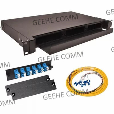 Промышленное 4U 24 гаван OM3 MPO к пульту временных соединительных кабелей LC