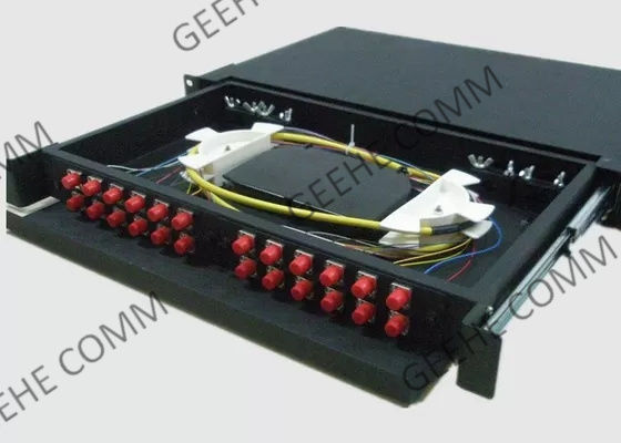 Пульт временных соединительных кабелей оптического волокна вставки однорежимное 2U 24 гаван FC Zirconia