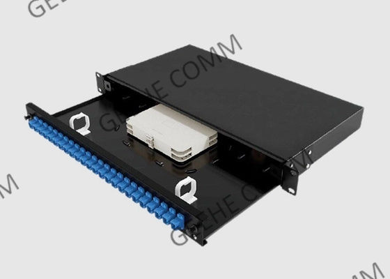 19" установленные шкафом переходники SM порта пульта временных соединительных кабелей 24 оптического волокна двухшпиндельные