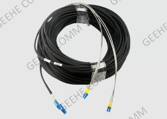 Мультимодный гибкий провод LC оптического волокна 3.0mm Corning OFNR двухшпиндельный к LC 100M