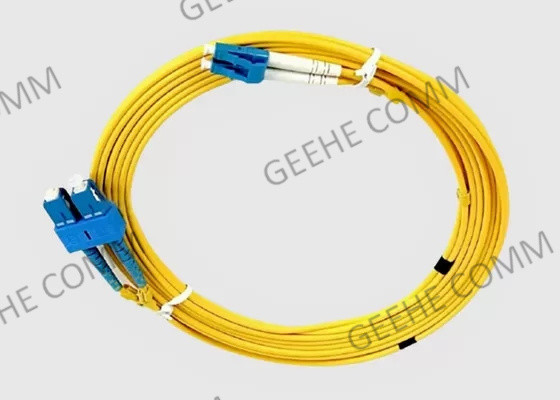 кабель заплаты волокна PVC OS2 однорежимный OFNR 3M SC-LC 9/125 двухшпиндельный