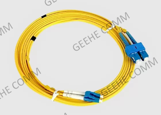 кабель заплаты волокна PVC OS2 однорежимный OFNR 3M SC-LC 9/125 двухшпиндельный