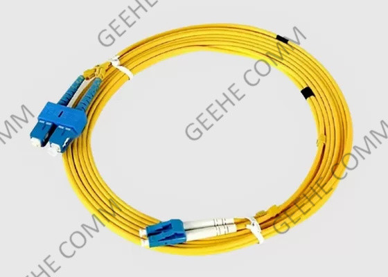 кабель заплаты волокна PVC OS2 однорежимный OFNR 3M SC-LC 9/125 двухшпиндельный