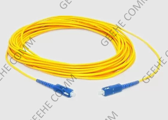 Желтый SC 3.0mm к гибкому проводу оптического волокна одиночного режима SC