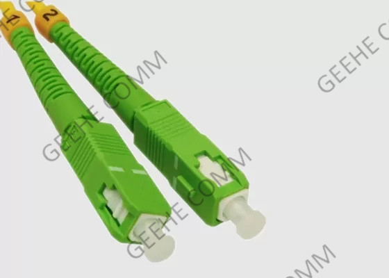 Желтый SC 3.0mm к гибкому проводу оптического волокна одиночного режима SC