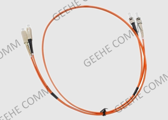 SC к кабелю 2.0mm заплаты оптического волокна PVC режима OM1 ST двухшпиндельному Multi