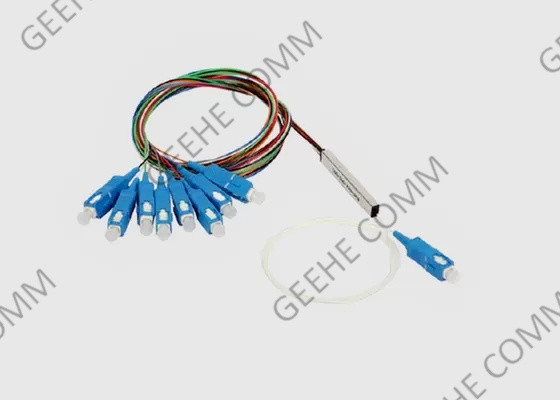 1×8 стальной Splitter оптического кабеля волокна трубки SC/APC мини