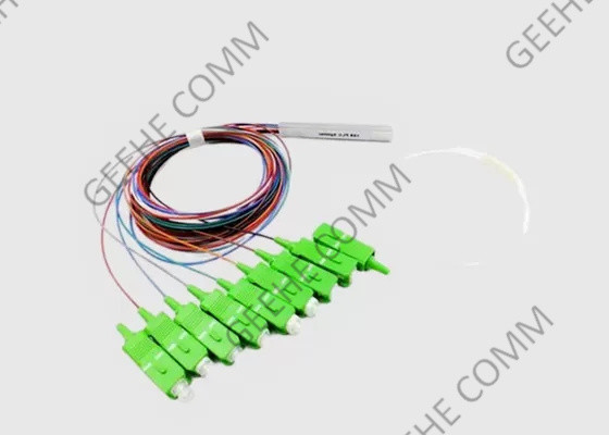 1×8 стальной Splitter оптического кабеля волокна трубки SC/APC мини