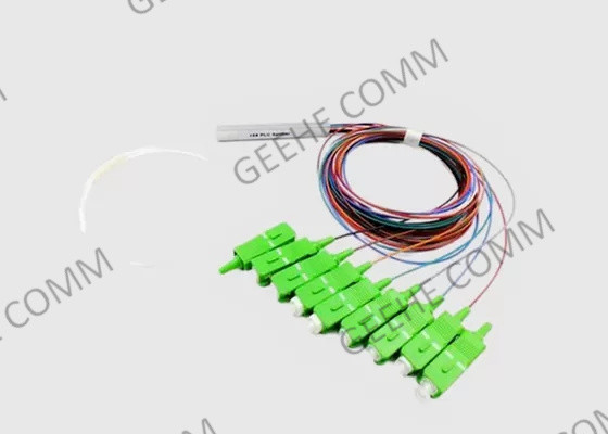 1×8 стальной Splitter оптического кабеля волокна трубки SC/APC мини