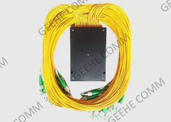 Сплиттер для волоконно-оптических кабелей PLC 1x64 ABS Box SM 2mm 1m FC APC соединители
