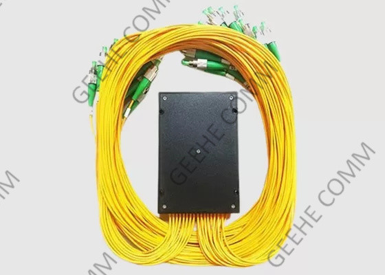 Сплиттер для волоконно-оптических кабелей PLC 1x64 ABS Box SM 2mm 1m FC APC соединители
