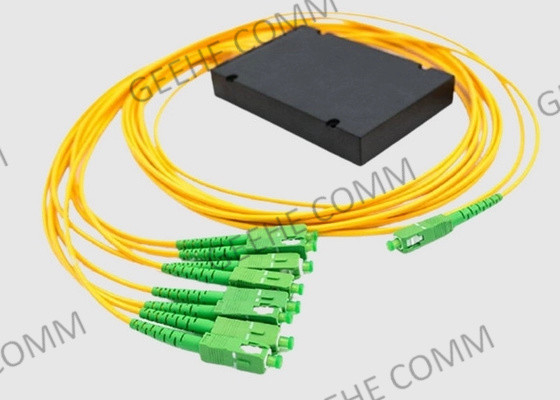 Splitter 1 кабеля оптического волокна SC APC волокна Corning коробки ABS Datacentre в 8 вне