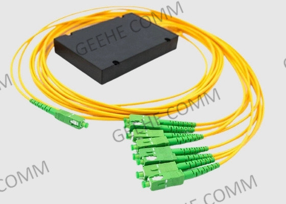Splitter 1 кабеля оптического волокна SC APC волокна Corning коробки ABS Datacentre в 8 вне