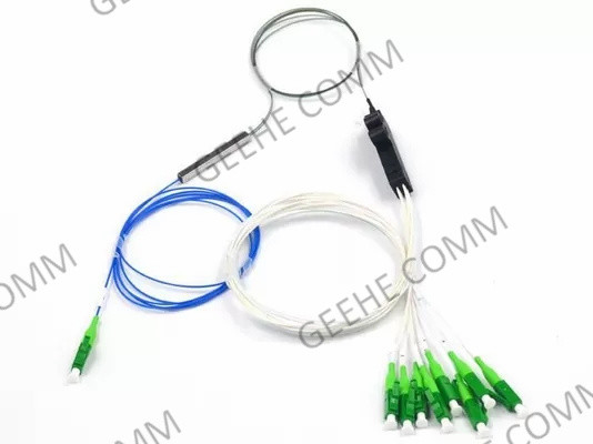 8 Splitter Plc оптического волокна ядров 1X8 с соединителями LC/APC