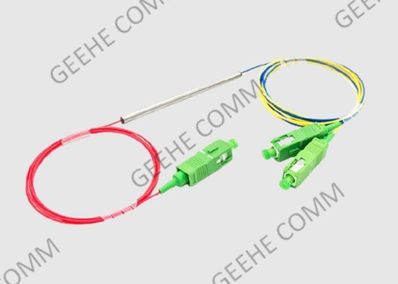 Splitter волокна WDM размера &amp;1550 трубки 980 металла 1×2 небольшой с соединителями SC