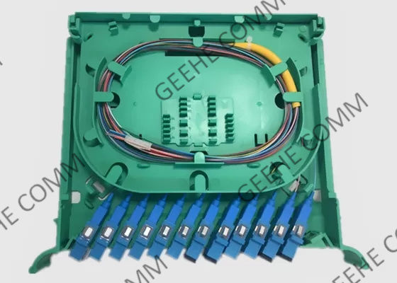 Держатель шкафа Splitter 0.9mm PLC оптического волокна ядров разветвителя 12 SC UPC одиночного режима
