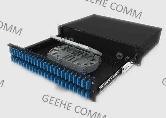 Пульт временных соединительных кабелей оптического волокна держателя 2U 48 стены переходника SC гаван