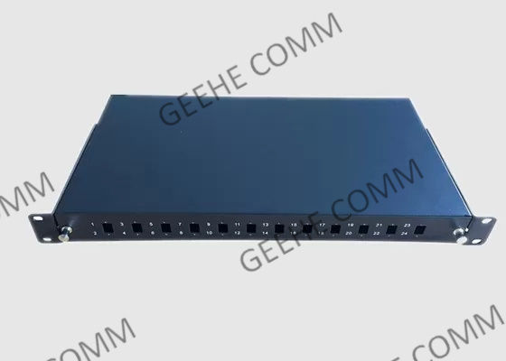 24 гаван пульта временных соединительных кабелей волокна держателя шкафа дюйма 1U подноса 19 соединения LC