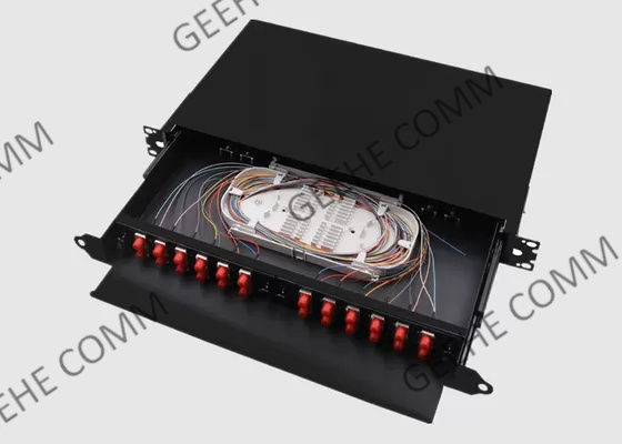 Пульт временных соединительных кабелей оптического волокна вставки однорежимное 2U 24 гаван FC Zirconia