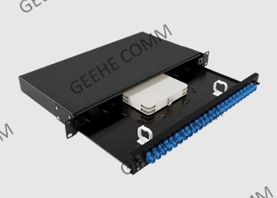 19" установленные шкафом переходники SM порта пульта временных соединительных кабелей 24 оптического волокна двухшпиндельные