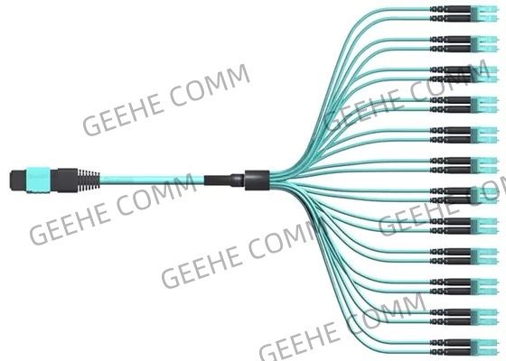 144 кабель волокна волокон OM3 LC Dulpex 100G MPO