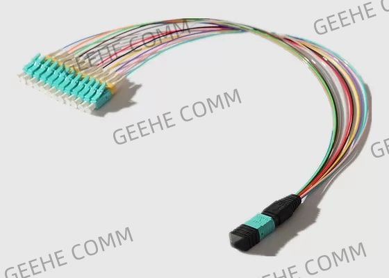 Multi режим 12 вырезает сердцевина из 0.9mm MPO к кабелю проламывания LC