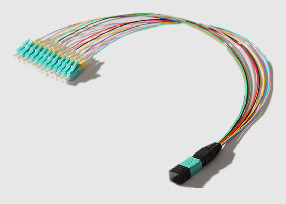 Multi режим 12 вырезает сердцевина из 0.9mm MPO к кабелю проламывания LC