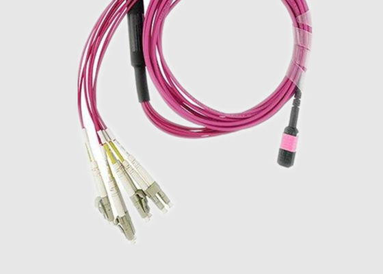 Multi ядри OM3 2.0mm MPO хобота 8 к кабелю проламывания LC